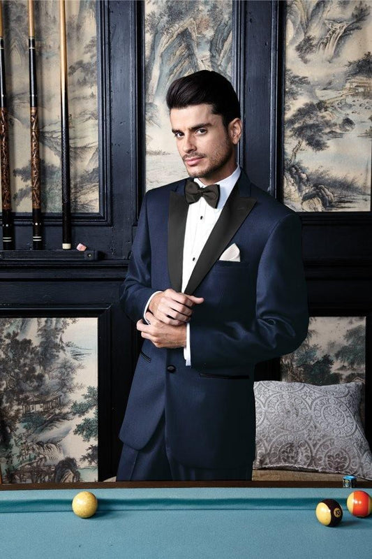 "Fitzgerald" Navy Tuxedo Jacket Peak (Separates)
